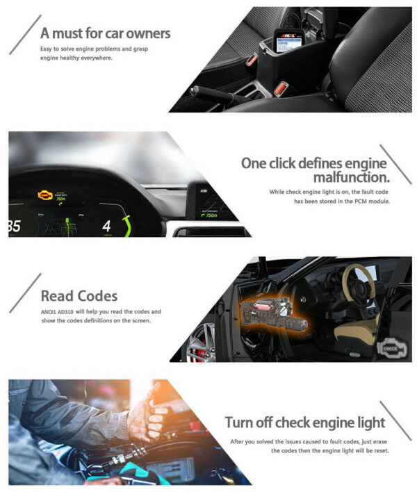 Check Engine Fault Diagnostic ToolAutomotive OBD2 Scanner OBDII Car Code Reader - Image 6