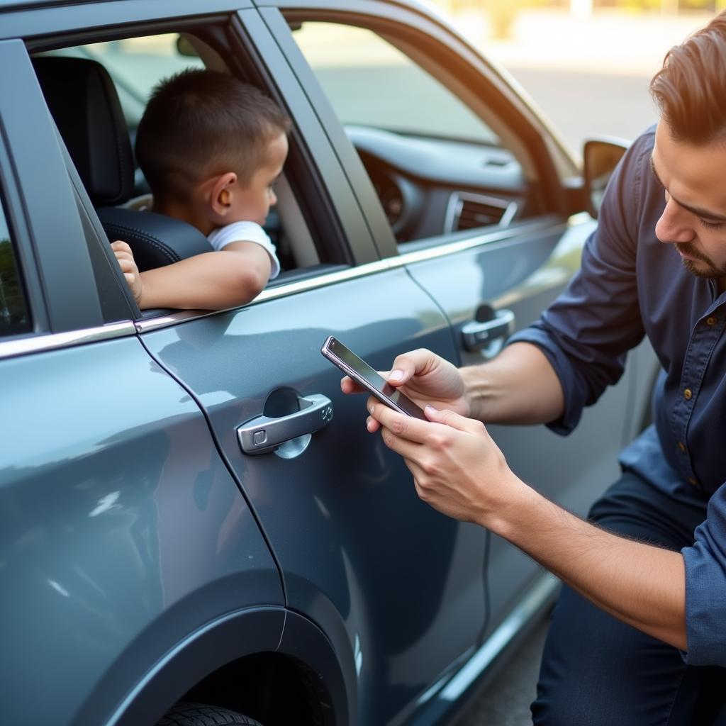 Checking Rental Car for Damage