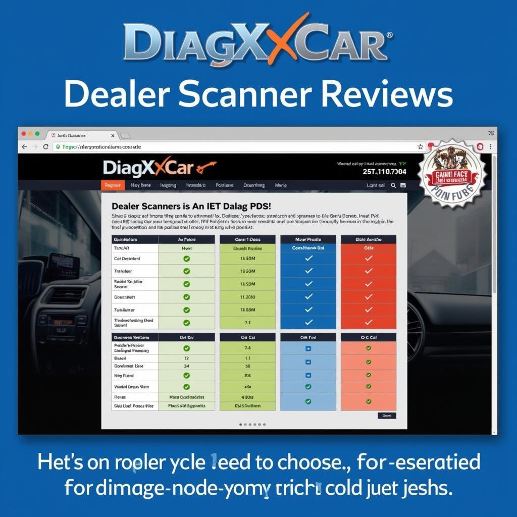 Choosing the Right Dealer Scanner DiagXcar Reviews