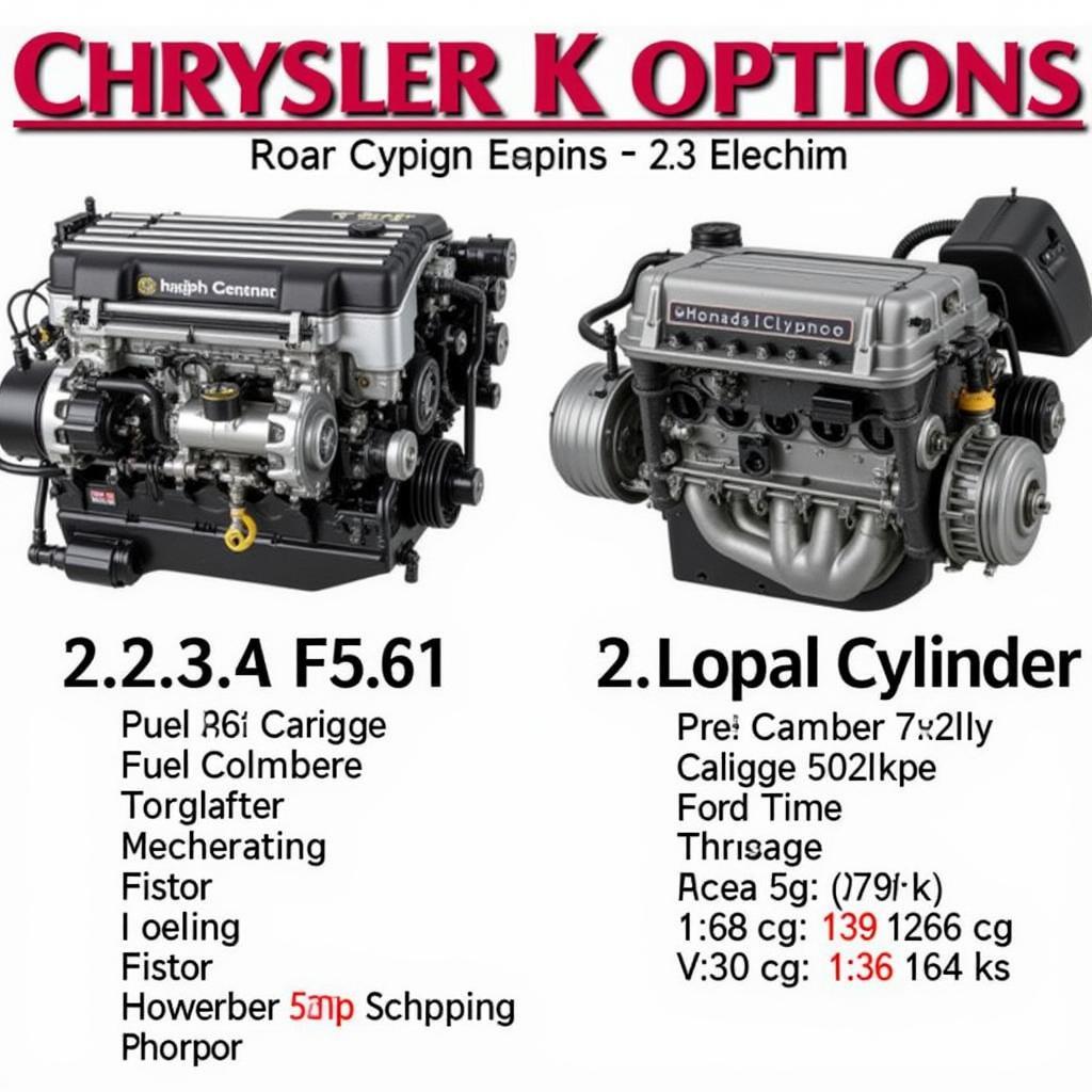 Chrysler K Car Engine Options and Specifications