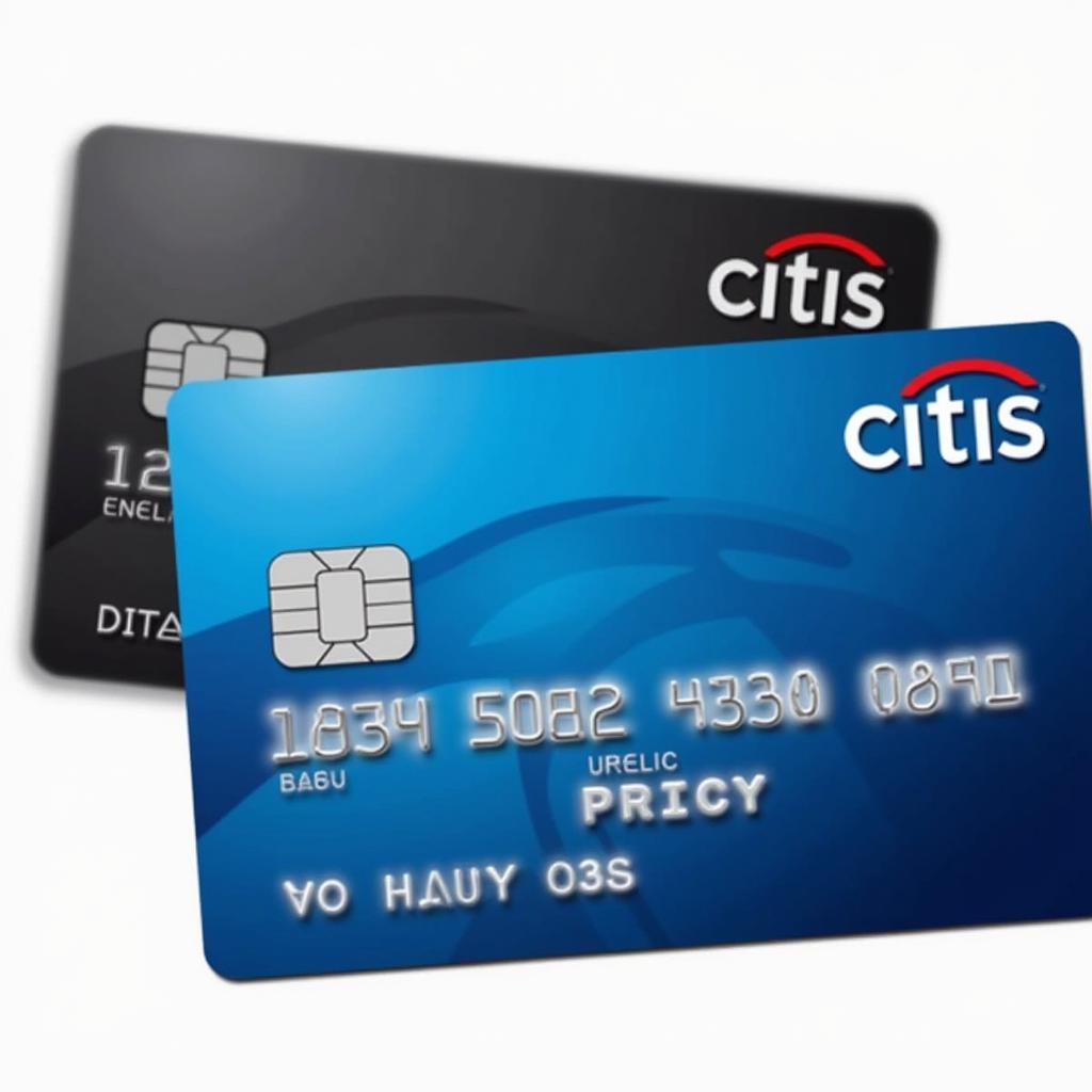 Citibank Card with Customer Service Number Highlighted