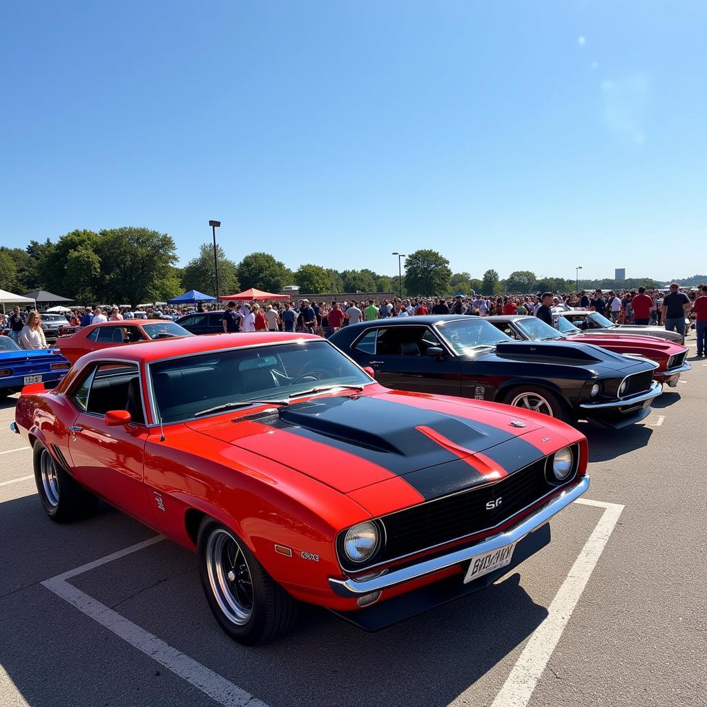 Classic American Muscle Cars on Display