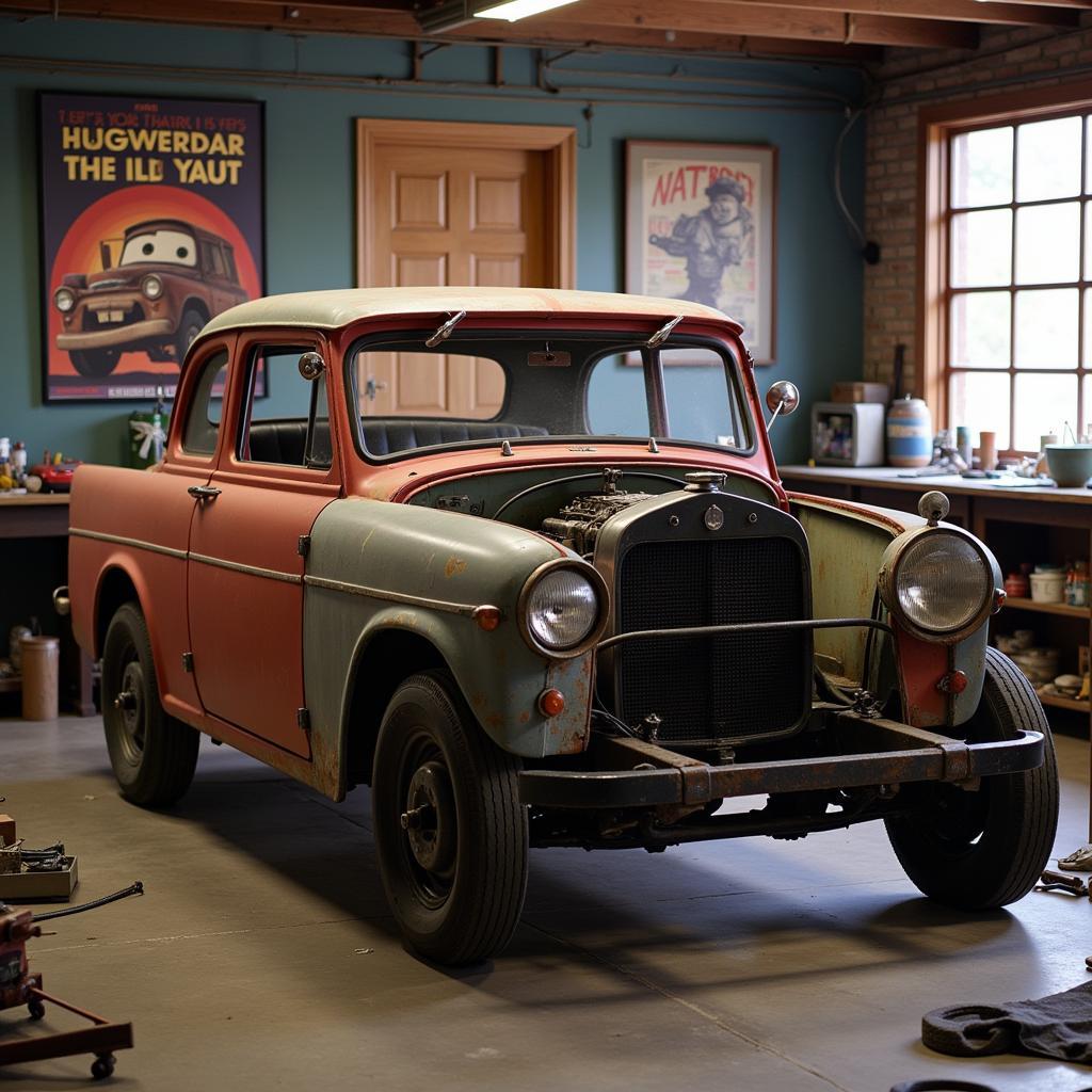 Classic Car Restoration Project Inspired by Mater