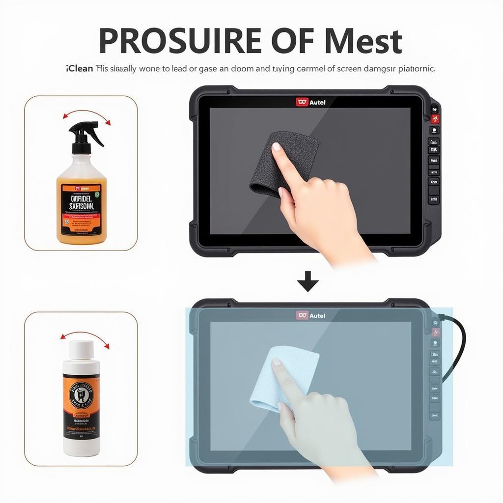 Cleaning an Autel Scan Tool Screen