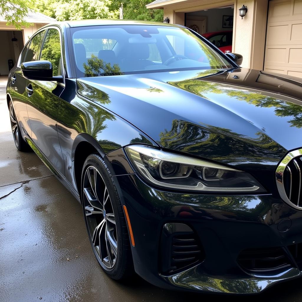 A Sparkling Clean Car after a Manual Wash