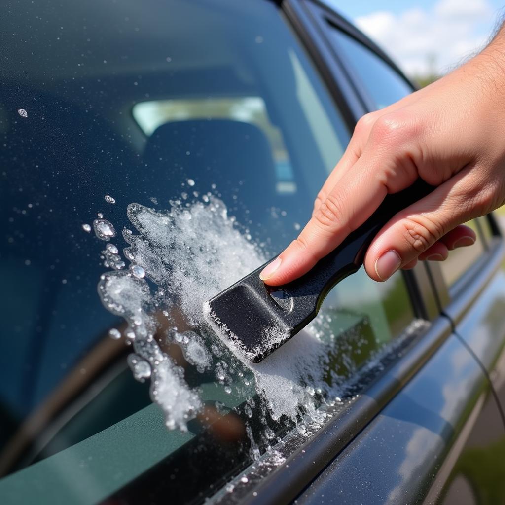 Cleaning Adhesive Residue from Car Window