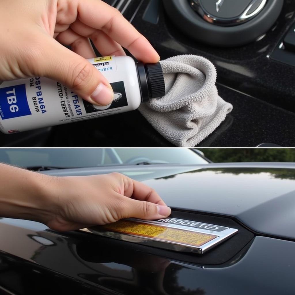 Cleaning a Custom Car Badge