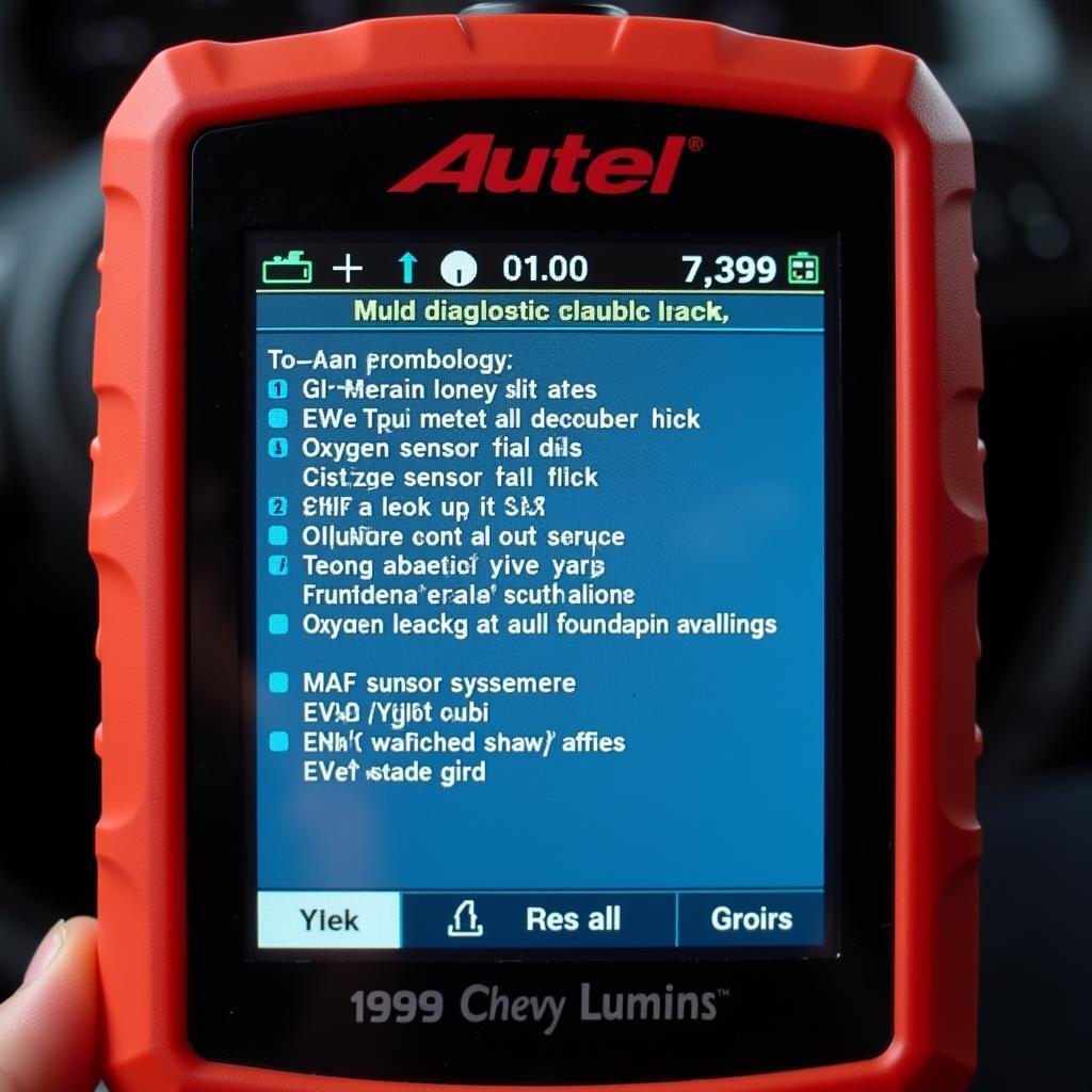 Common 1999 Chevy Lumina Issues Diagnosed with an Autel Scanner