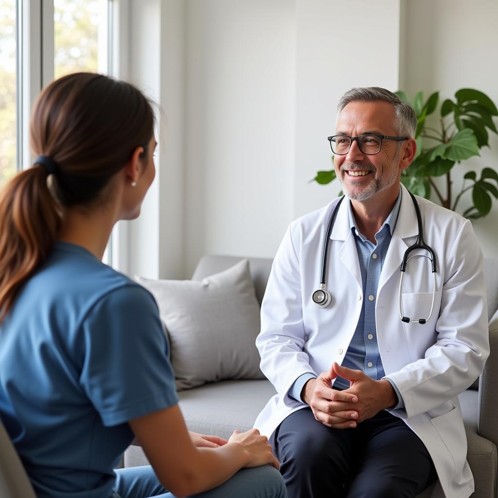 Community Care Physician interacting with a patient