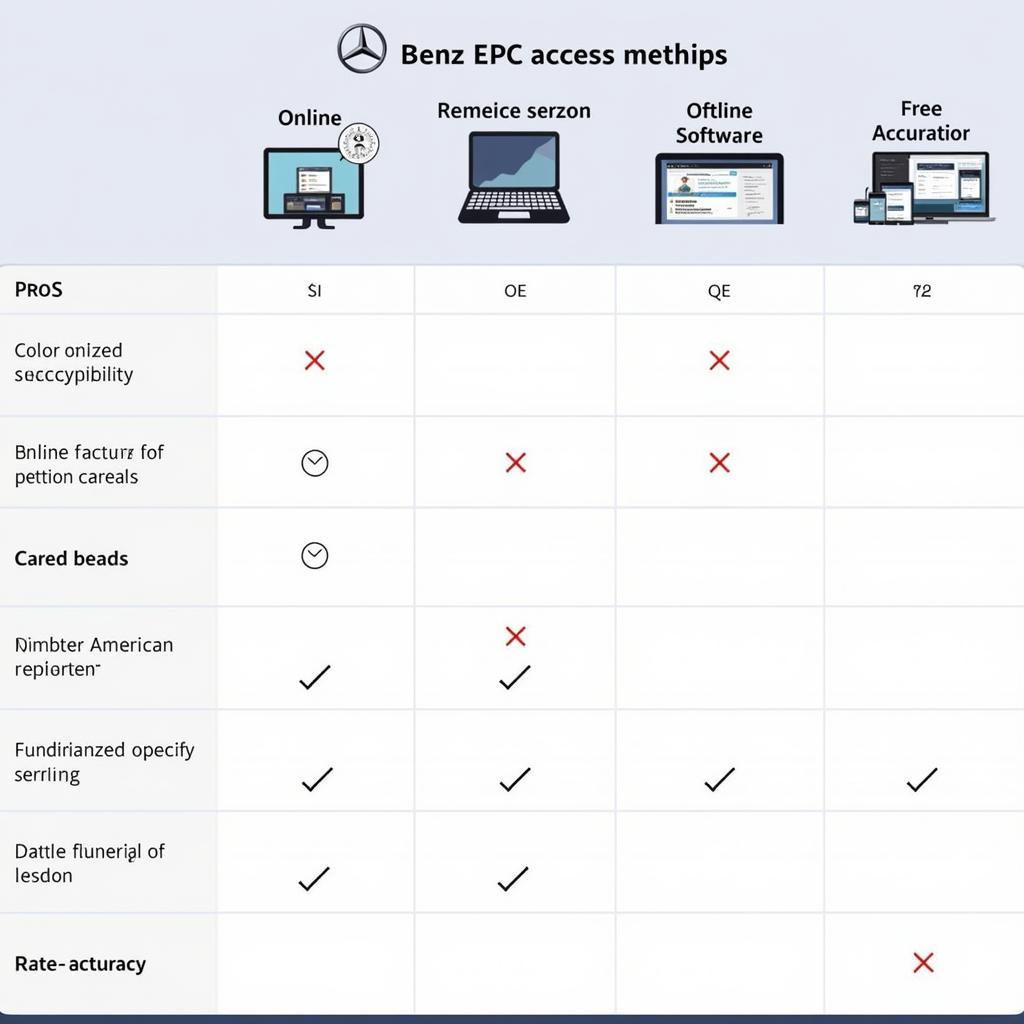 Comparing Benz EPC Access Methods