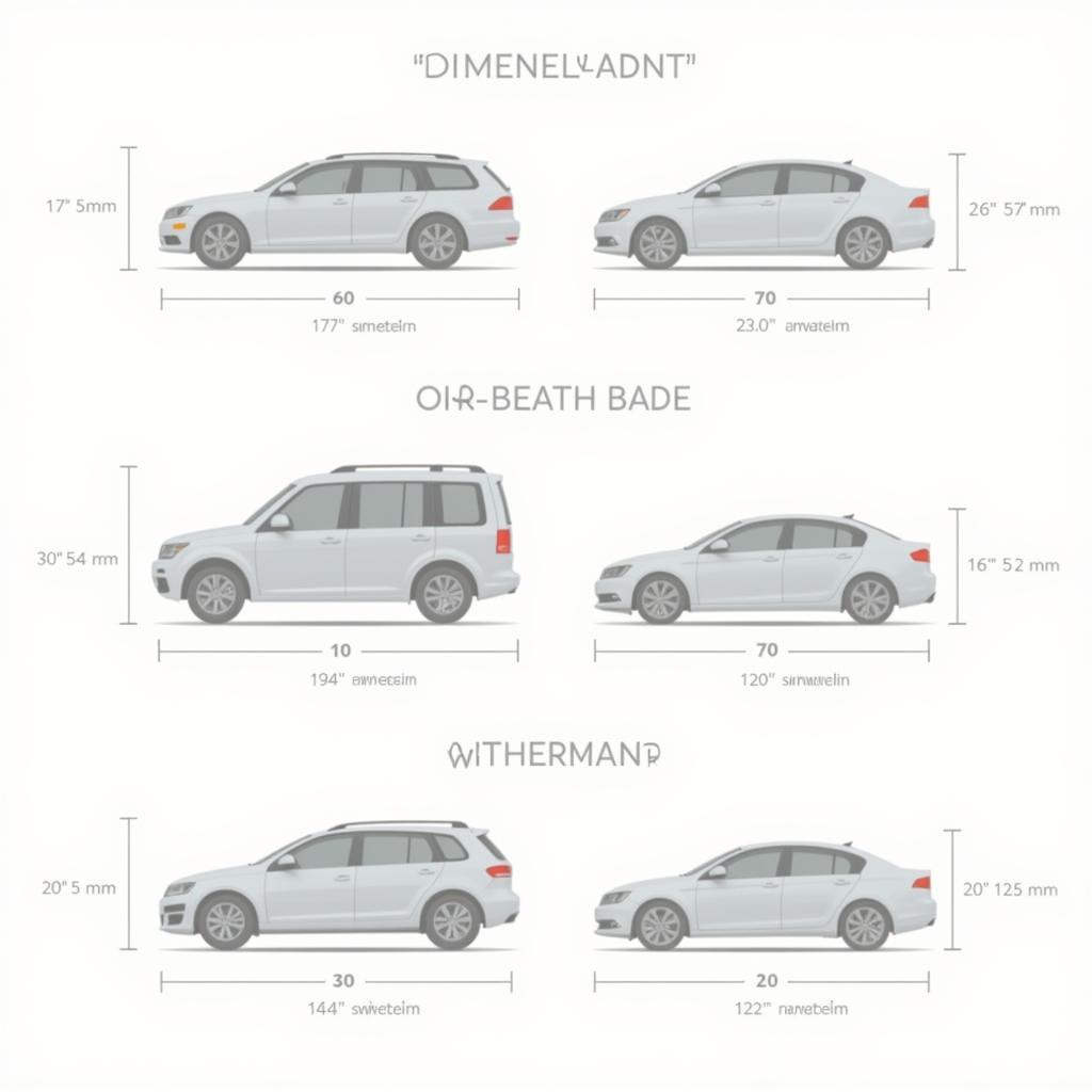 Comparing Car Dimensions Illustration