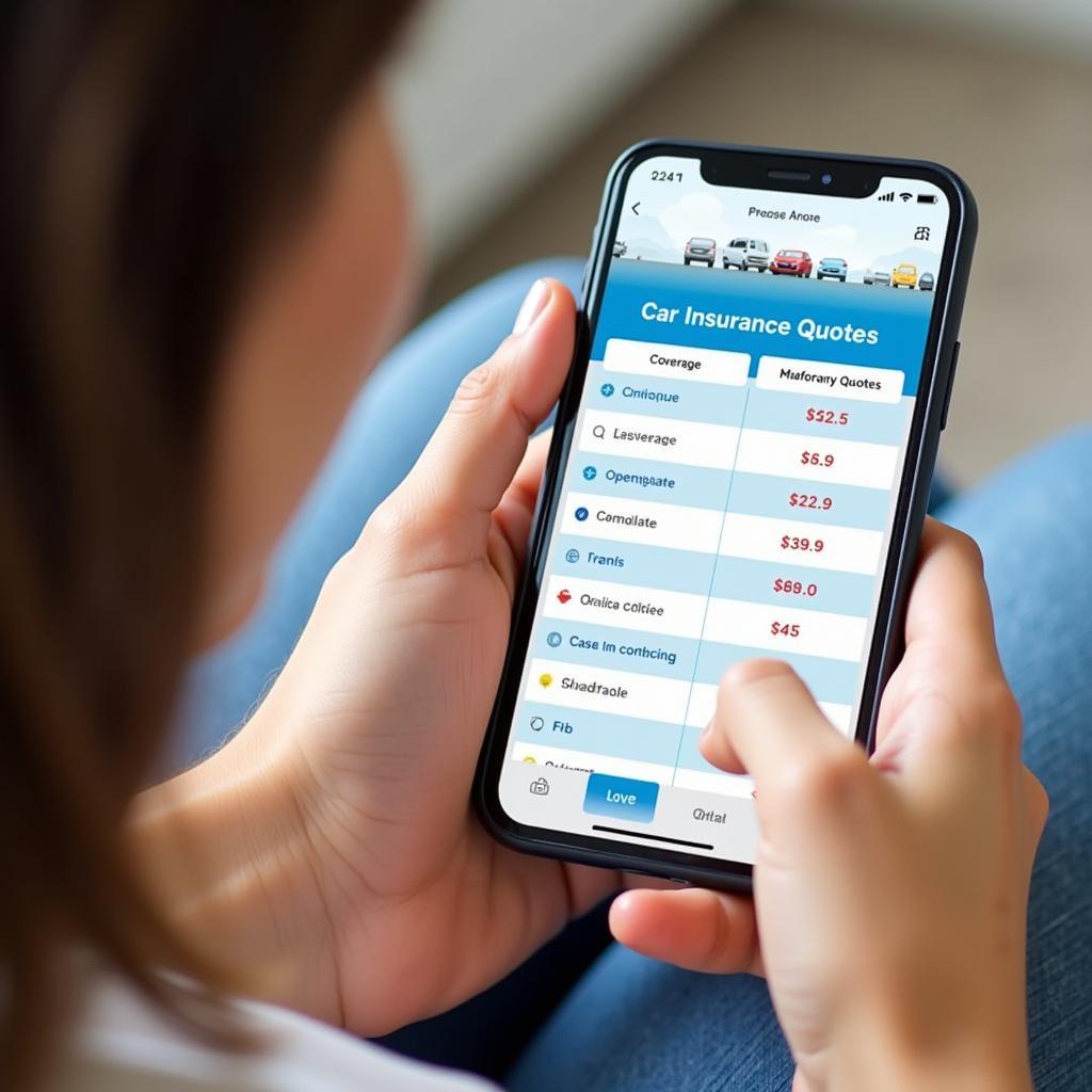 Comparing Car Insurance Quotes on Mobile