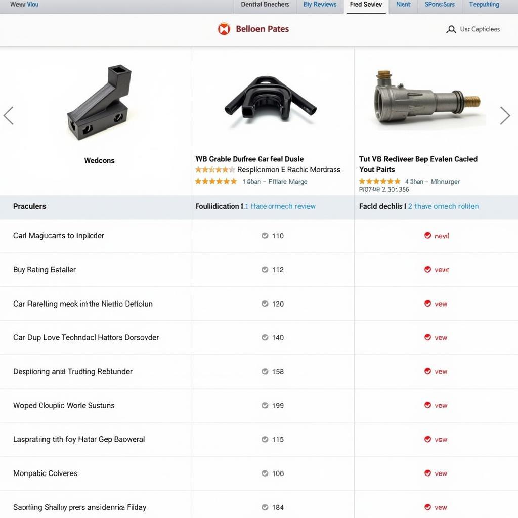 Comparing Car Parts for Quality