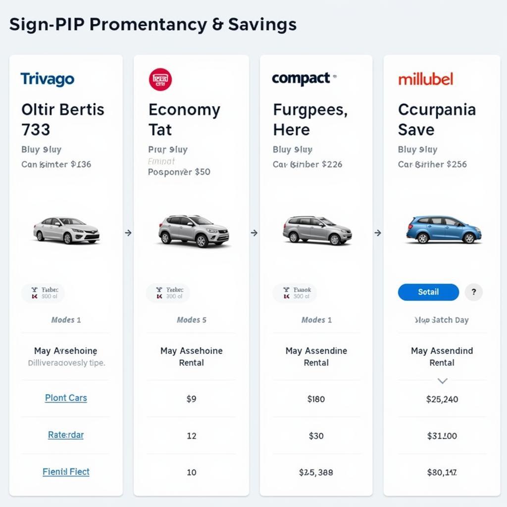 Comparing Car Rental Prices on Trivago