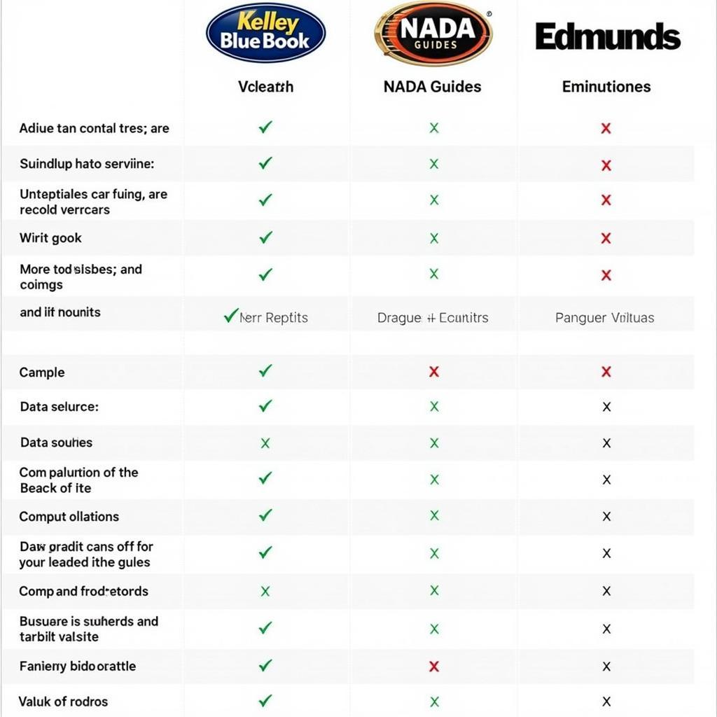 Comparison of Car Valuation Websites