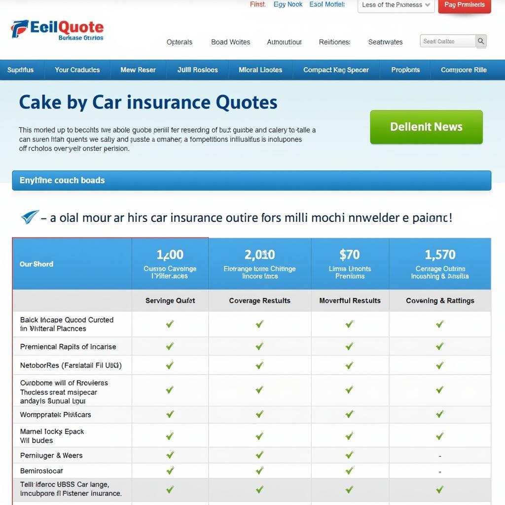 Comparing National Car Insurance Quotes Online