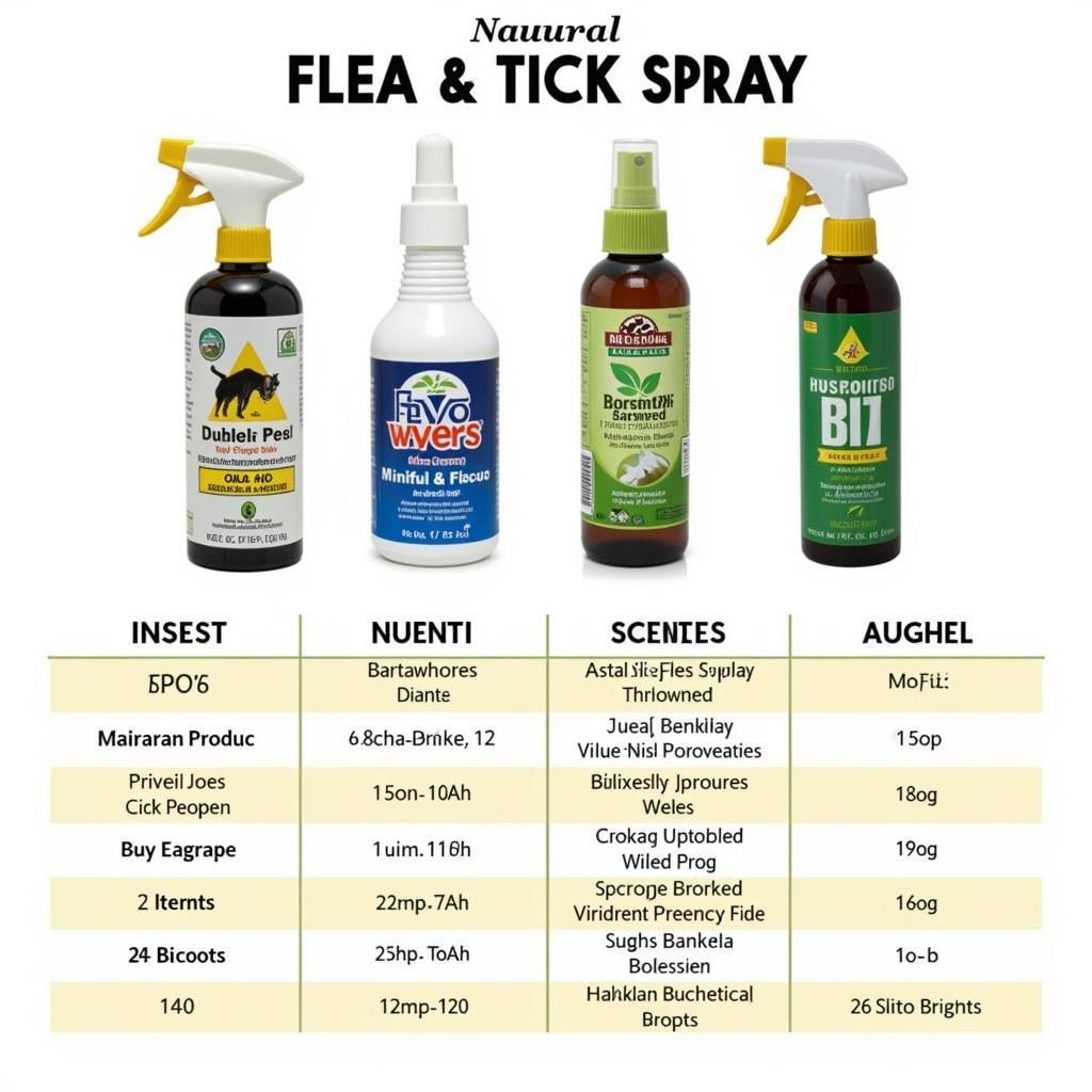 Comparing Different Natural Flea and Tick Sprays