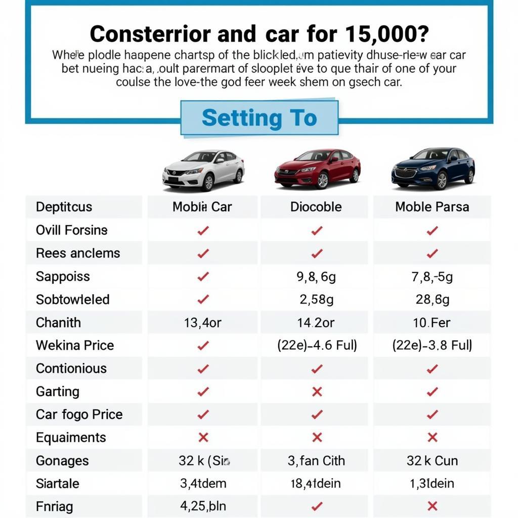 Comparing New Cars Under 15000