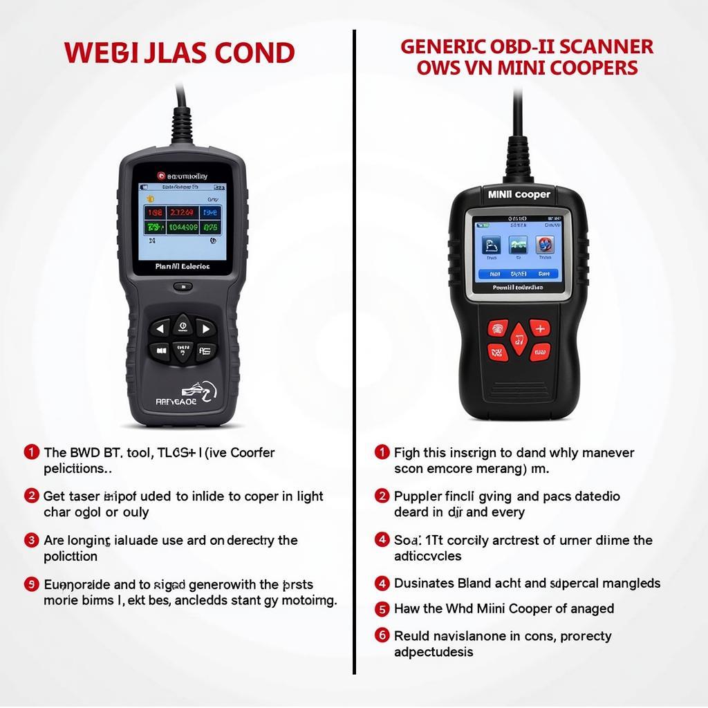 Comparison of Peake Research and Generic OBD-II Scanner for Mini Cooper