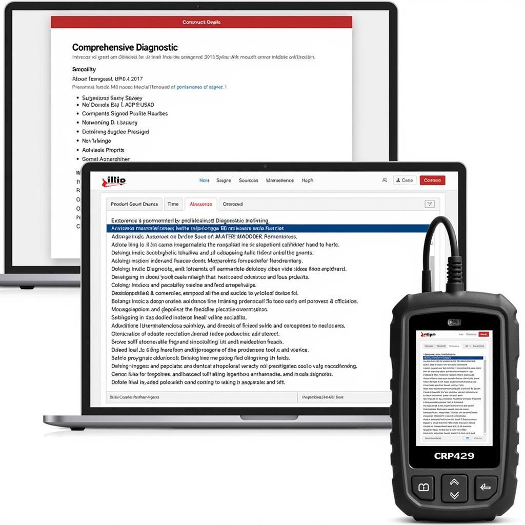 CRP429 OBD2 Scanner Generating a Diagnostic Report