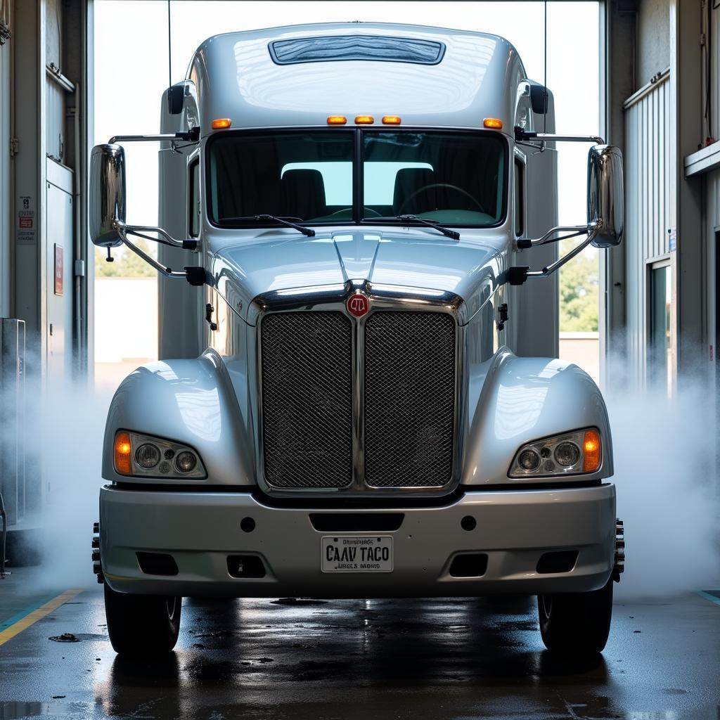 Cybertruck Exiting a Car Wash