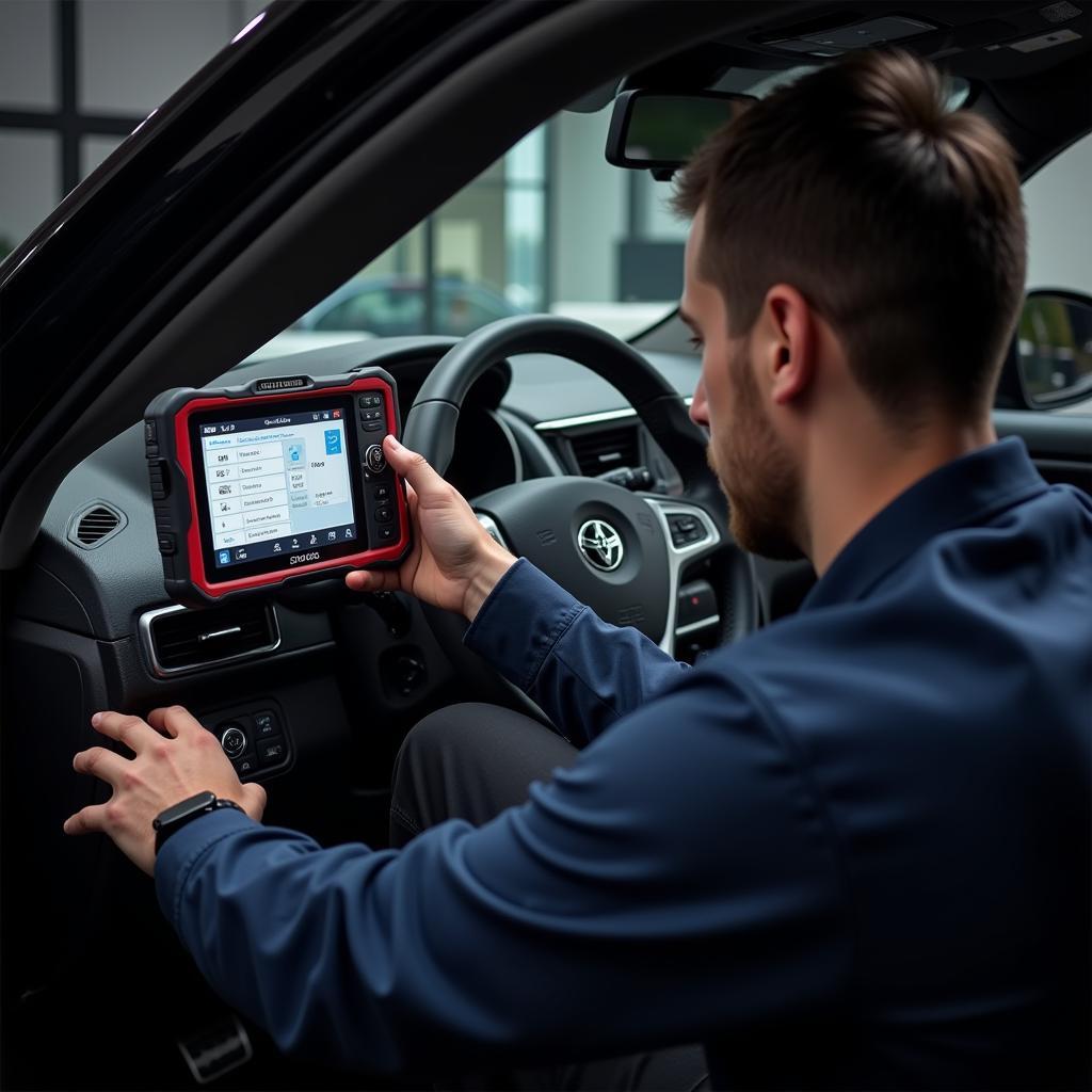 Dealer Scanner Diagnosing a Furrst Class Car