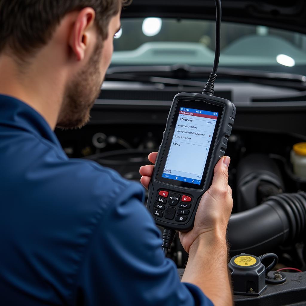 Dealer Scanner Diagnosing Ice Car