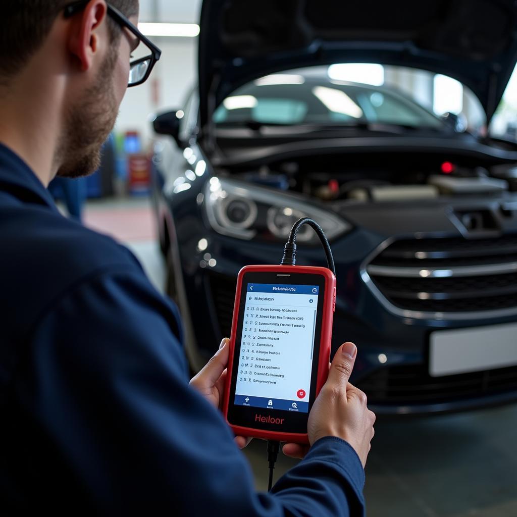 Dealer Scanner Performing Diagnostics