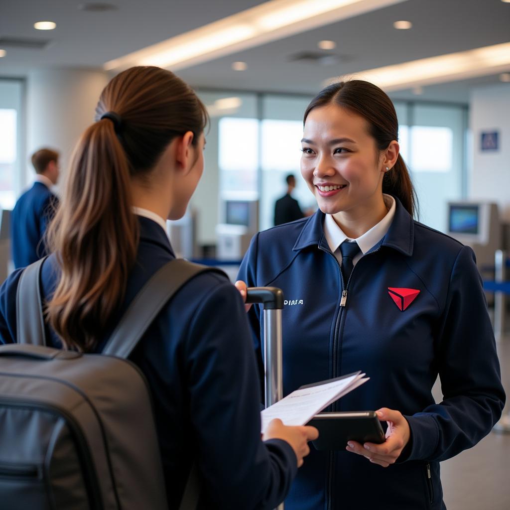 Delta Customer Care Agent Handling Baggage Claim