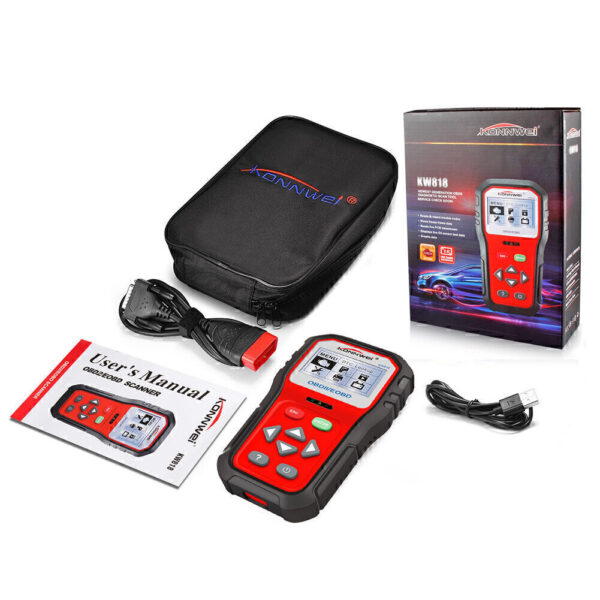 Diagnostic Scanner Code Reader Troubleshooting Device W818 OBD2 EOBD OBD2 Car Tool Set- - Image 2