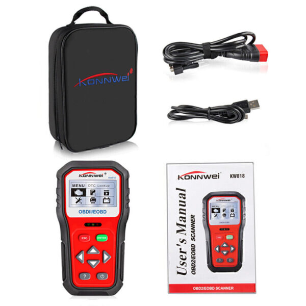 Diagnostic Scanner Code Reader Troubleshooting Device W818 OBD2 EOBD OBD2 Car Tool Set- - Image 3