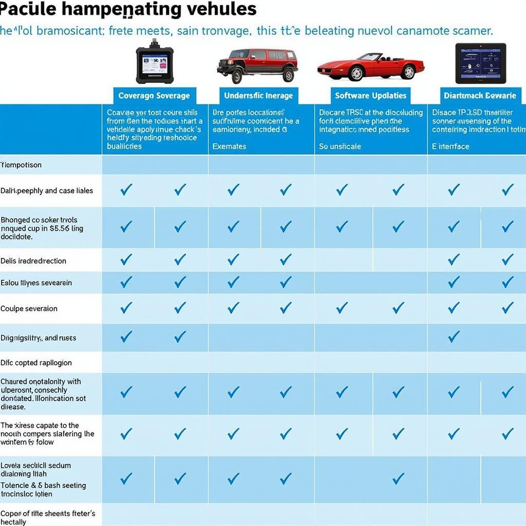 Comparison of Diagnostic Scanner Features