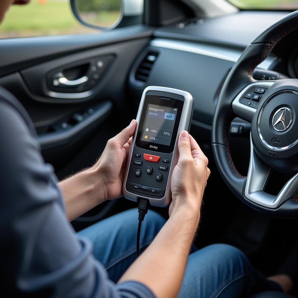 Using a DiagXcar dealer scanner to check a Craigslist car