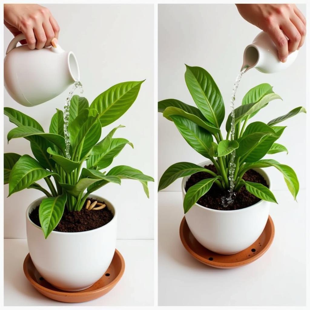 Watering a Dieffenbachia plant correctly