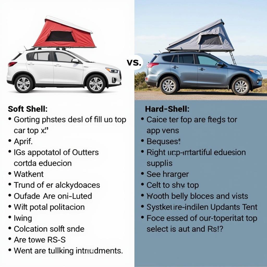 Comparing soft-shell and hard-shell car top tents