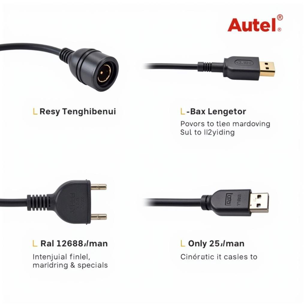 Various Autel 12 8 connectors displayed