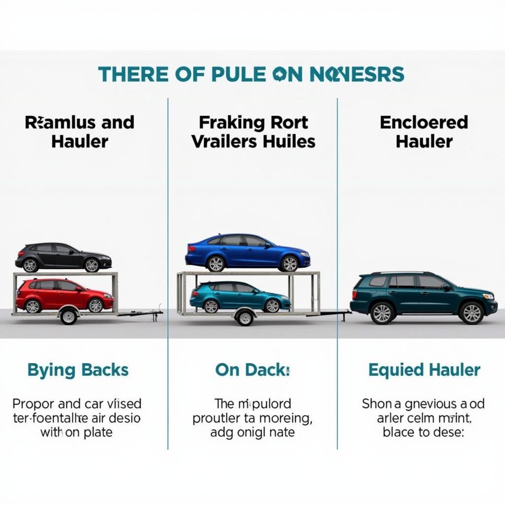 Different types of enclosed car haulers: standard, gooseneck, stacker