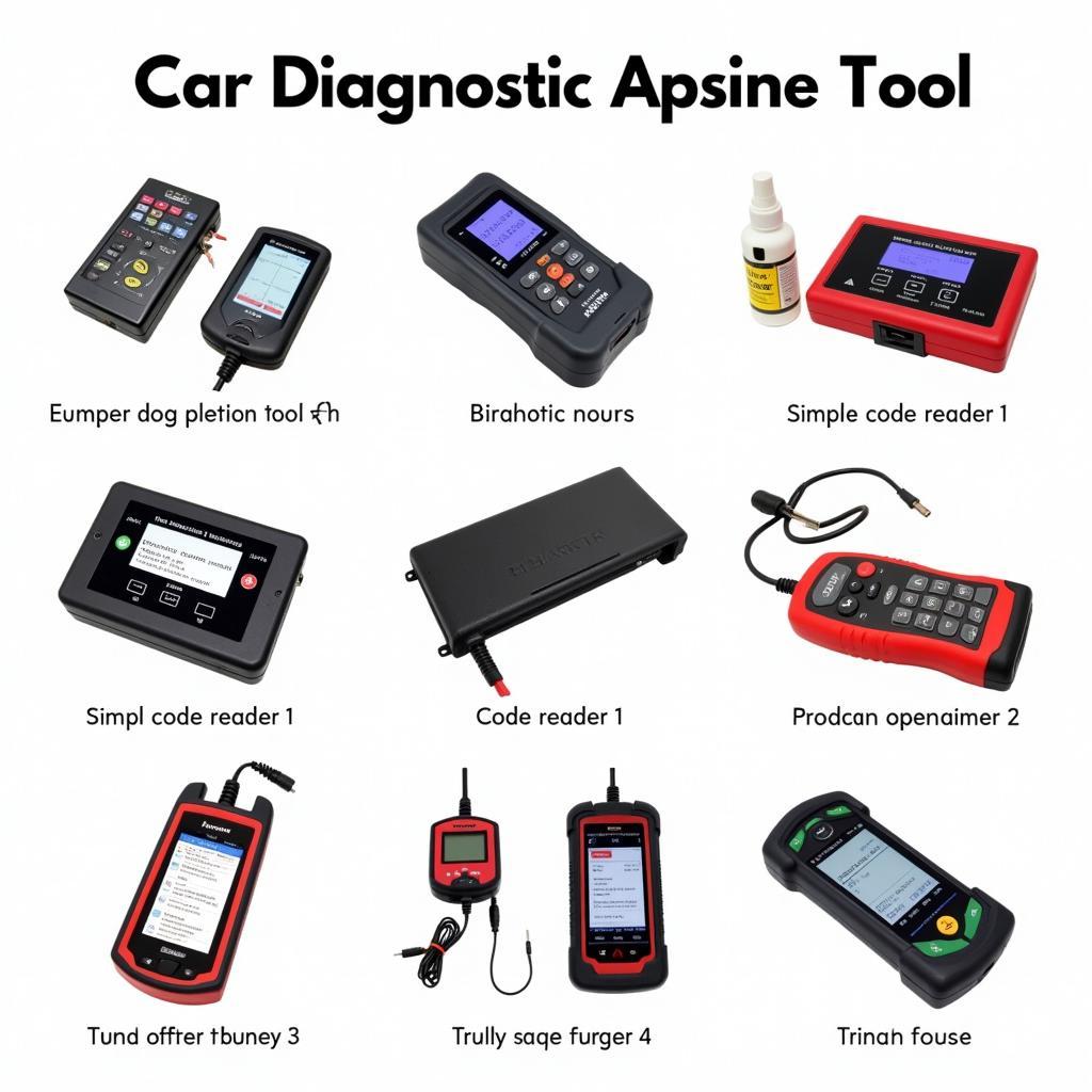 Various types of automotive diagnostic scanners, from basic OBD-II readers to advanced dealer-level tools.