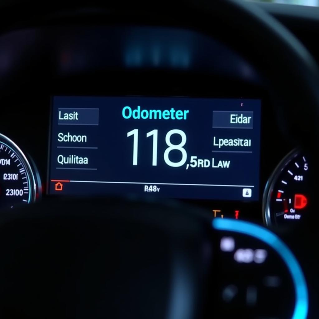 Digital Odometer Display