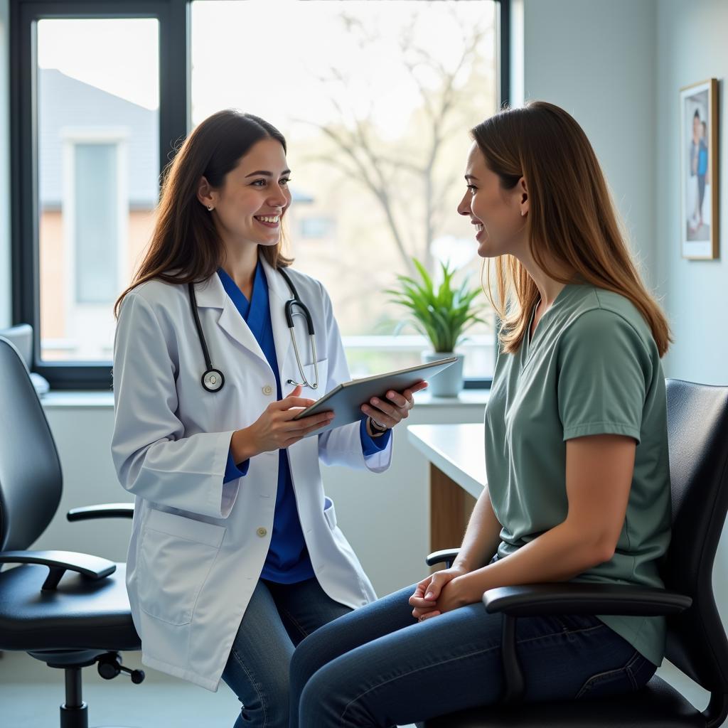 Doctor Consulting with Patient in Urgent Care