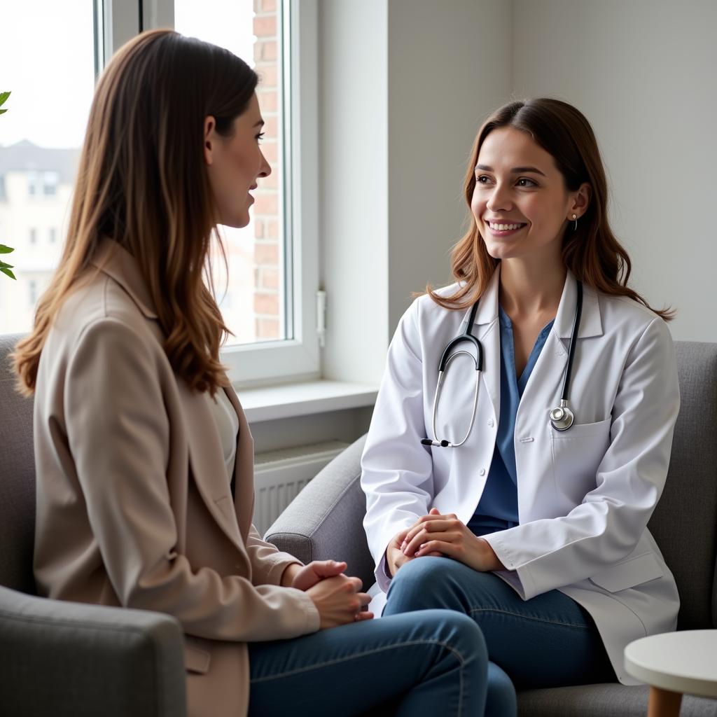 Doctor and Patient Consultation about Women's Health