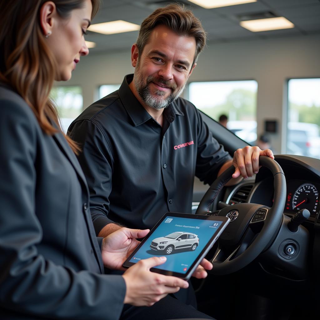 Dodge Showroom Customer Consultation