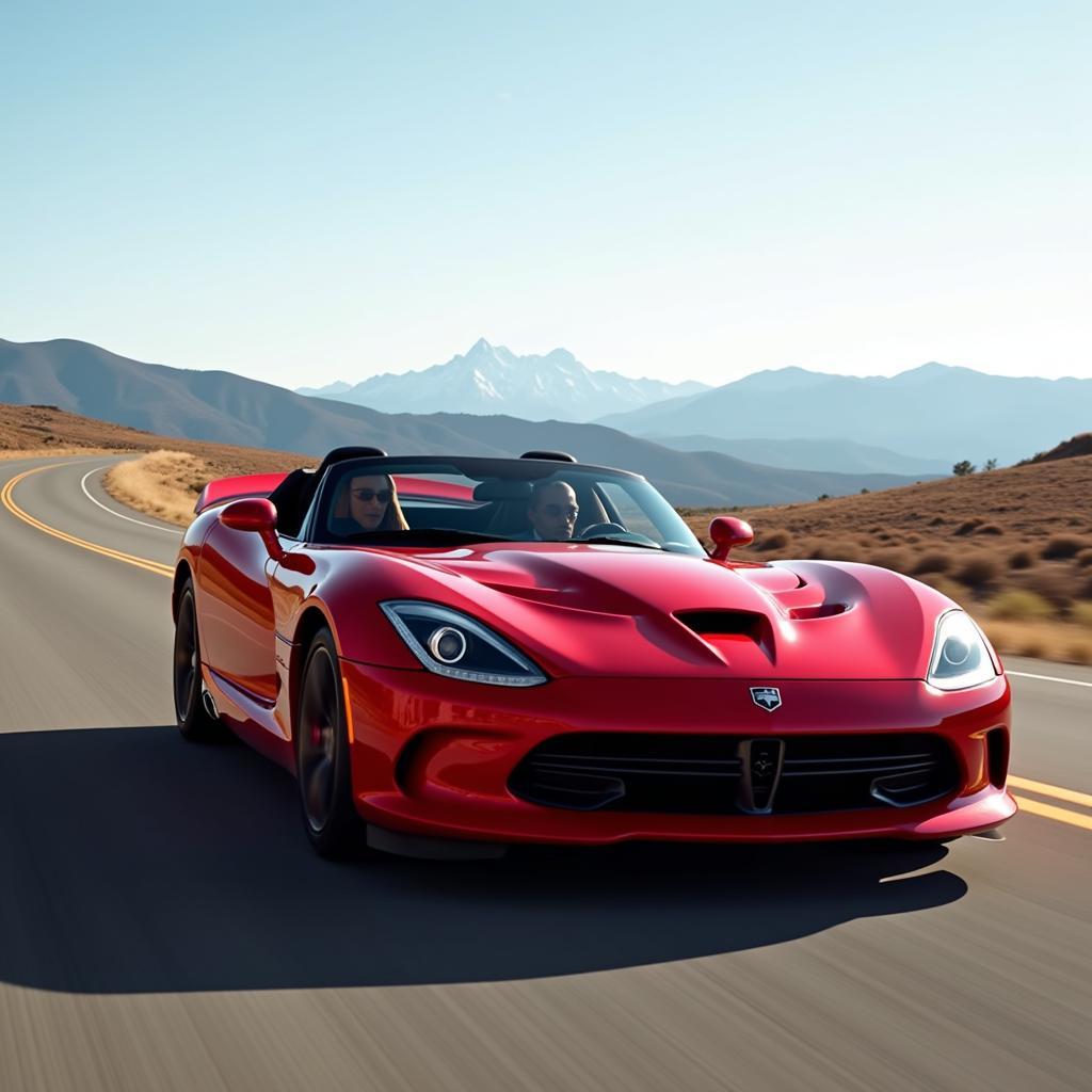 Dodge Viper on the Open Road