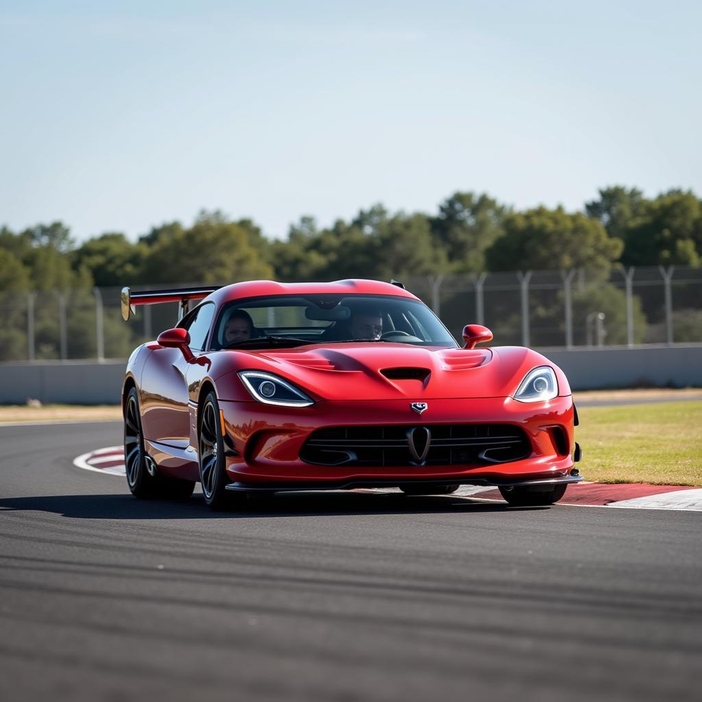 Dodge Viper on Racetrack