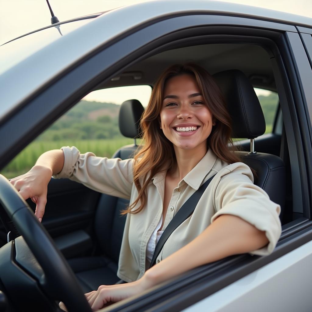 Driving Away in a Cheap Rental Car