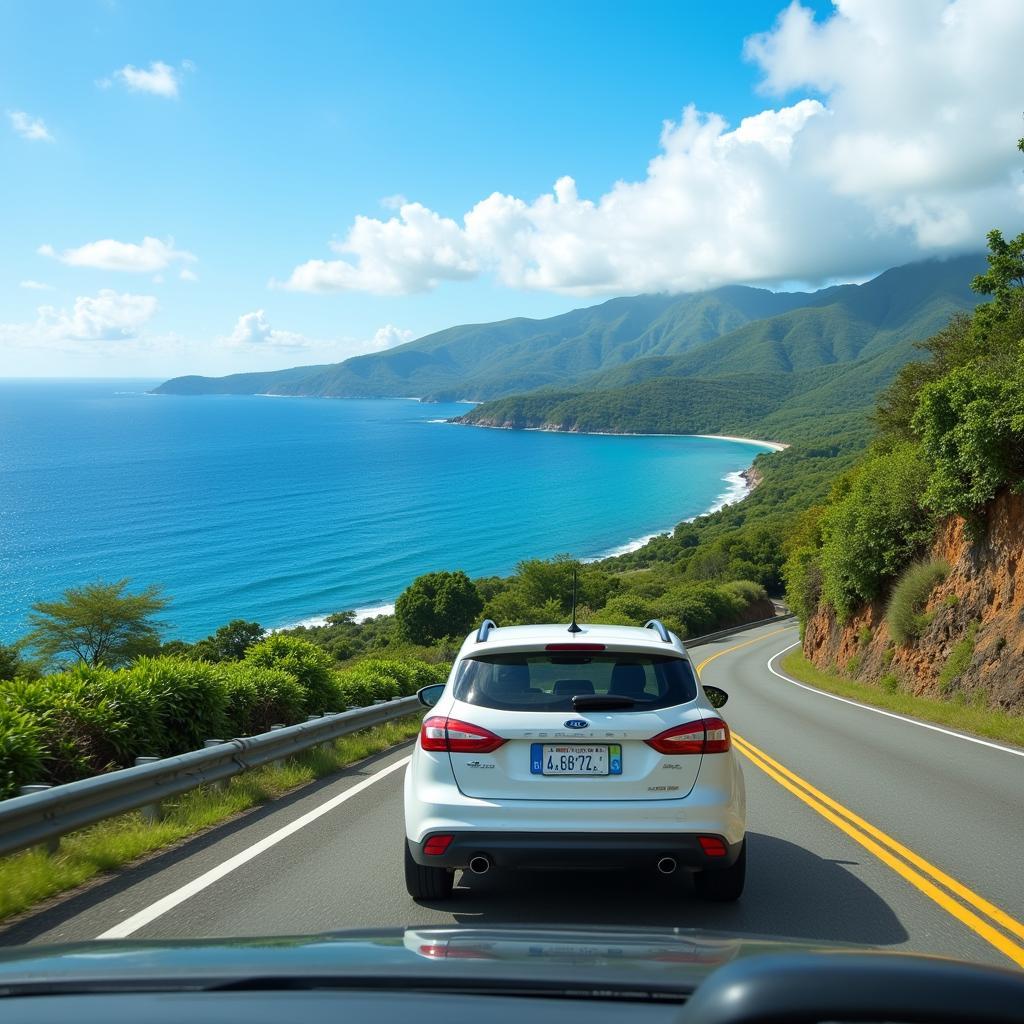 Driving Scenic Route in Puerto Rico