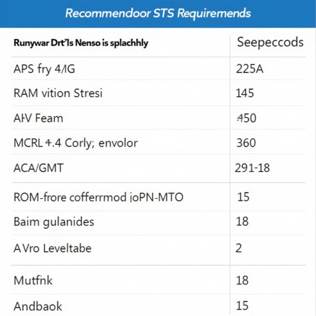 DTS Monaco 9.02 System Requirements Chart