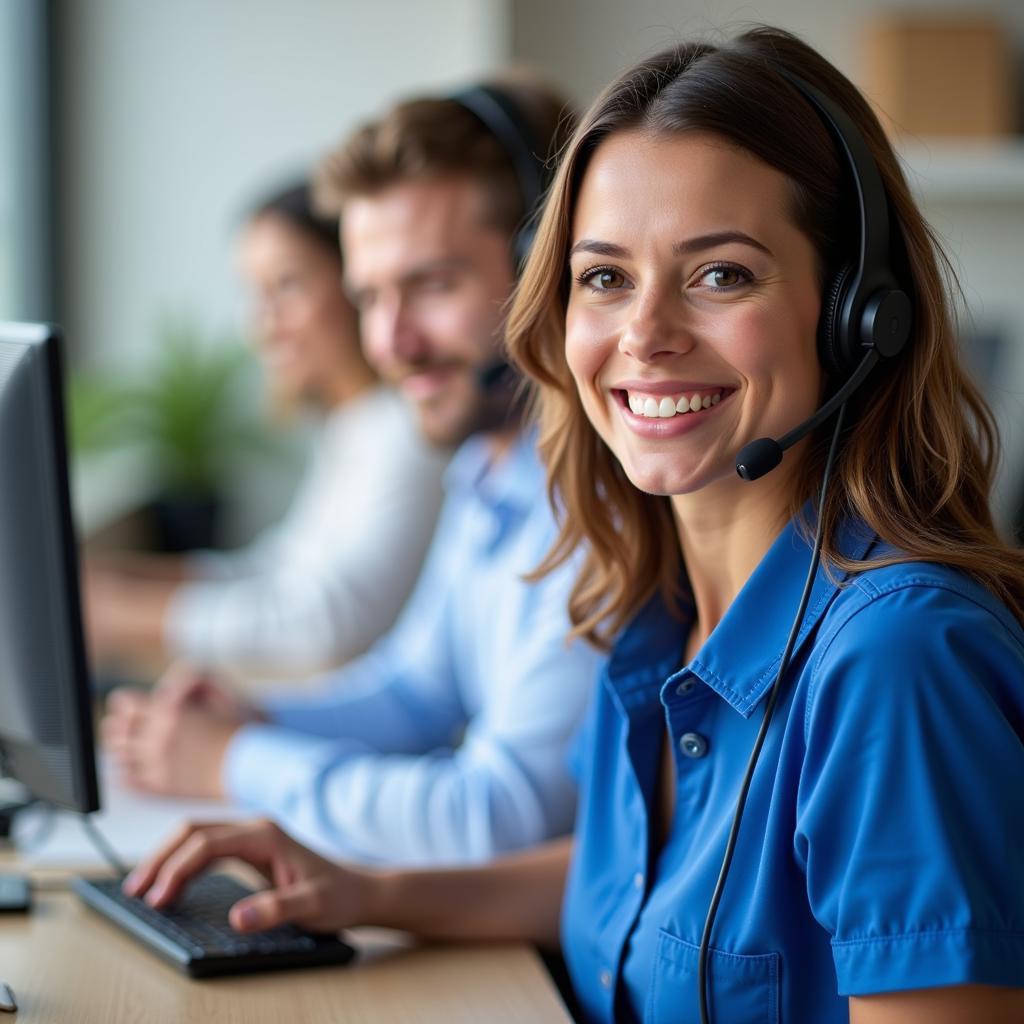 Duke Energy Customer Service Representative Answering a Call