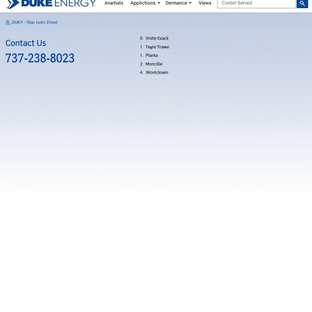 Duke Energy Website Contact Us Page