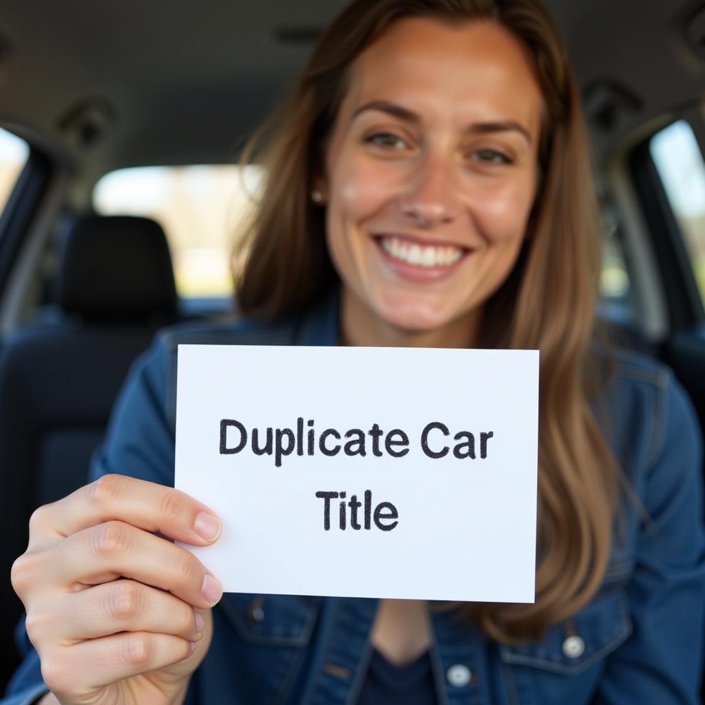 Receiving a Duplicate Car Title